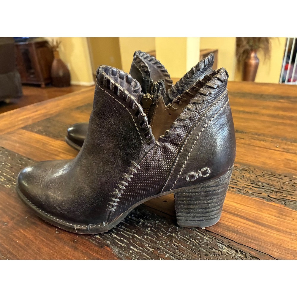 Bed|Stu Ankle Boots "Carla" Hand Stitch Luxury Leather Booties Women's Size 8 - Picture 2 of 5